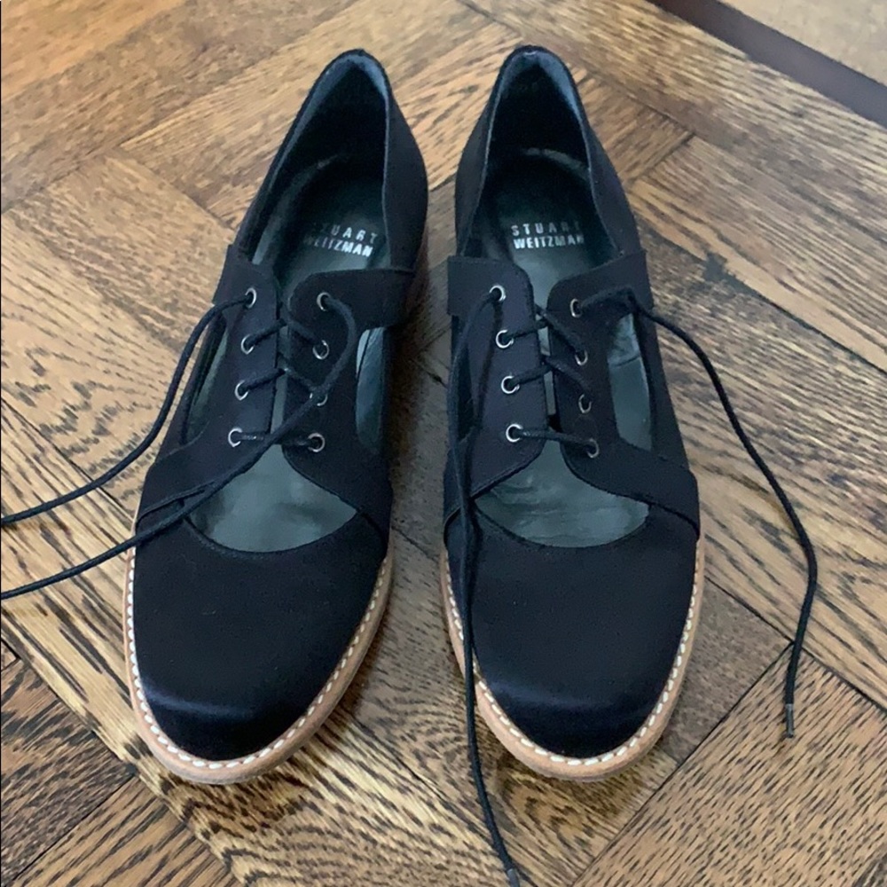 Satin Stuart Weitzman oxfords